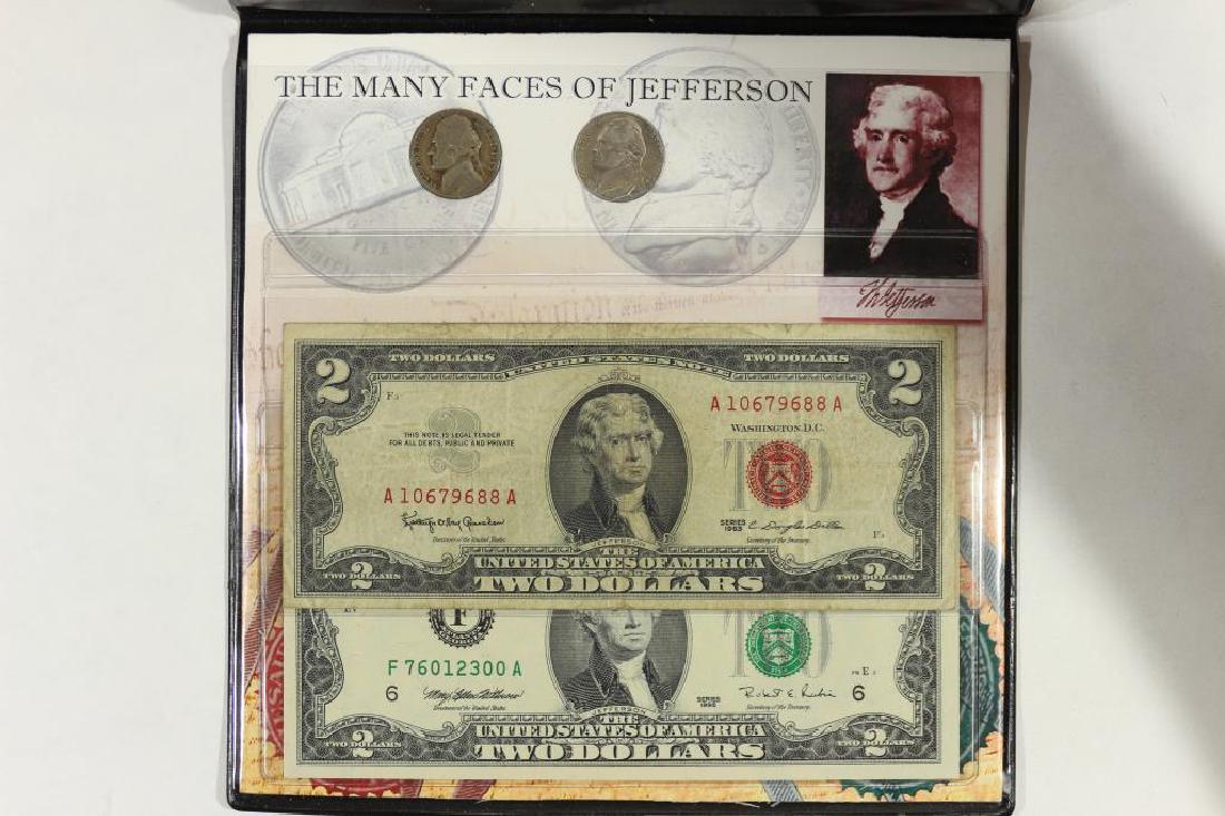 THE MANY FACES OF JEFFERSON COIN & BILL SET (1 of 3)