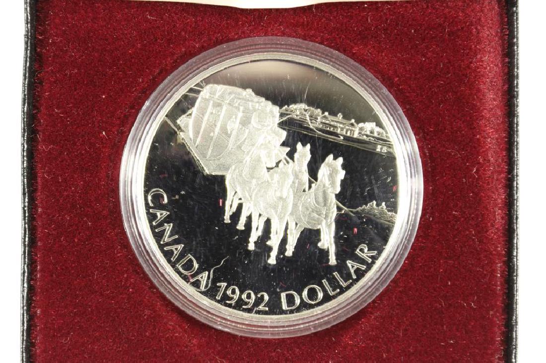 1992 CANADA STAGECOACH PROOF SILVER DOLLAR (1 of 3)