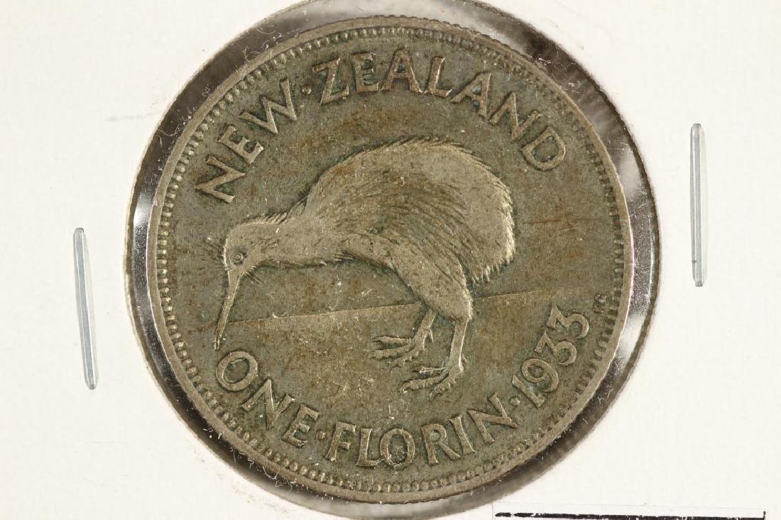 1933 NEW ZEALAND SILVER FLORIN .1818 OZ. ASW (1 of 2)