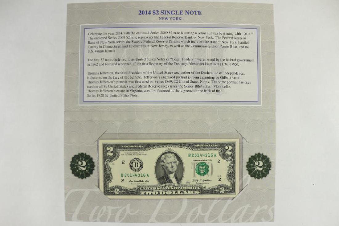 2014 NEW YORK $2 SINGLE NOTE 2009 FRN WITH (1 of 3)