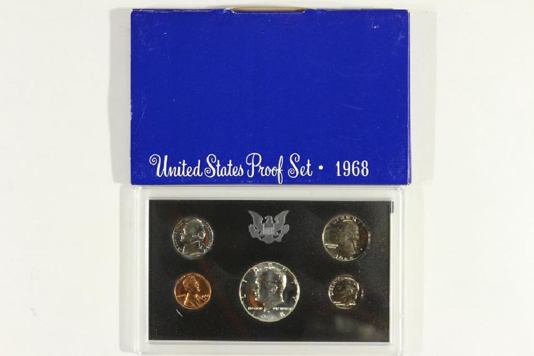 1968 US PROOF SET WITH BOX, 40% SILVER JFK HALF (1 of 2)