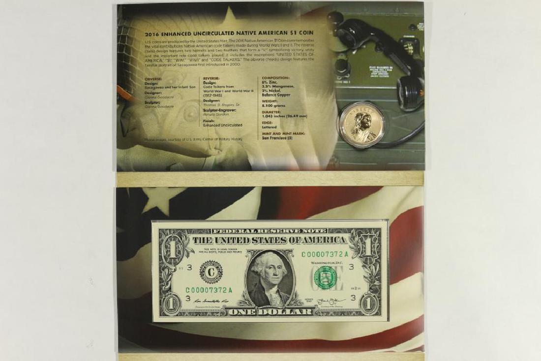 2016 US MINT CODE TALKERS AMERICAN $1 COIN & (1 of 3)
