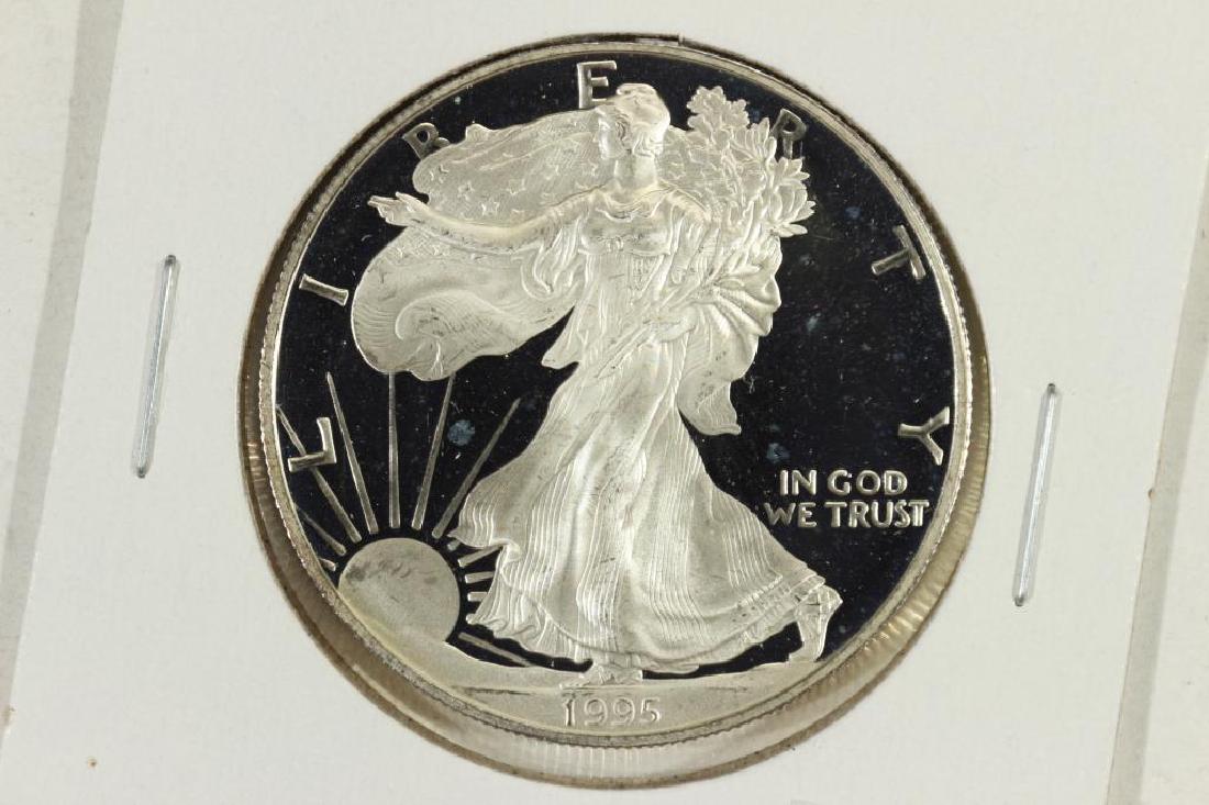 1995-P PROOF AMERICAN SILVER EAGLE (1 of 2)