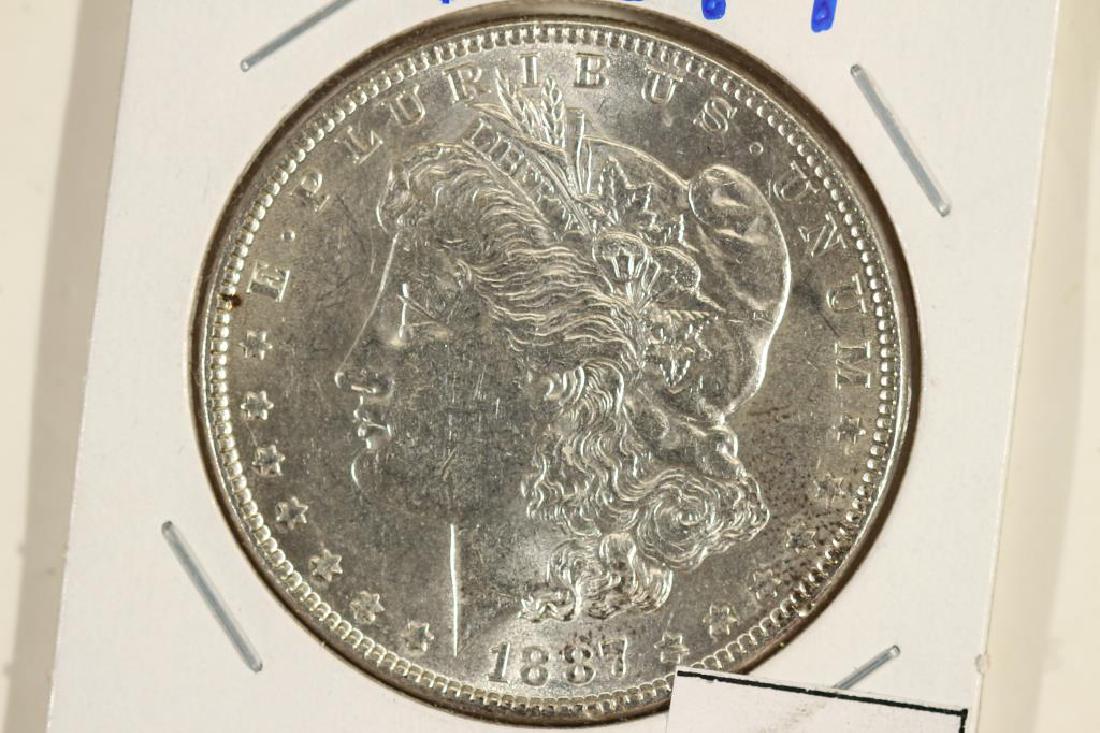 1887-P MORGAN SILVER DOLLAR UNC (1 of 2)