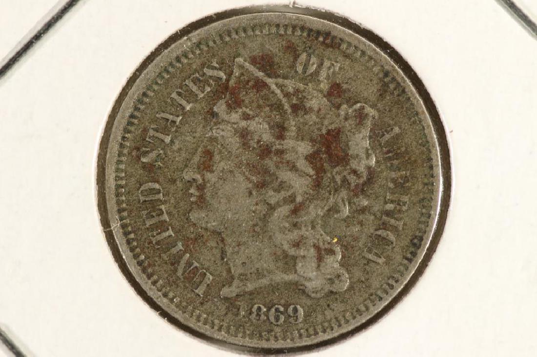 1869 THREE CENT PIECE (NICKEL) (1 of 2)