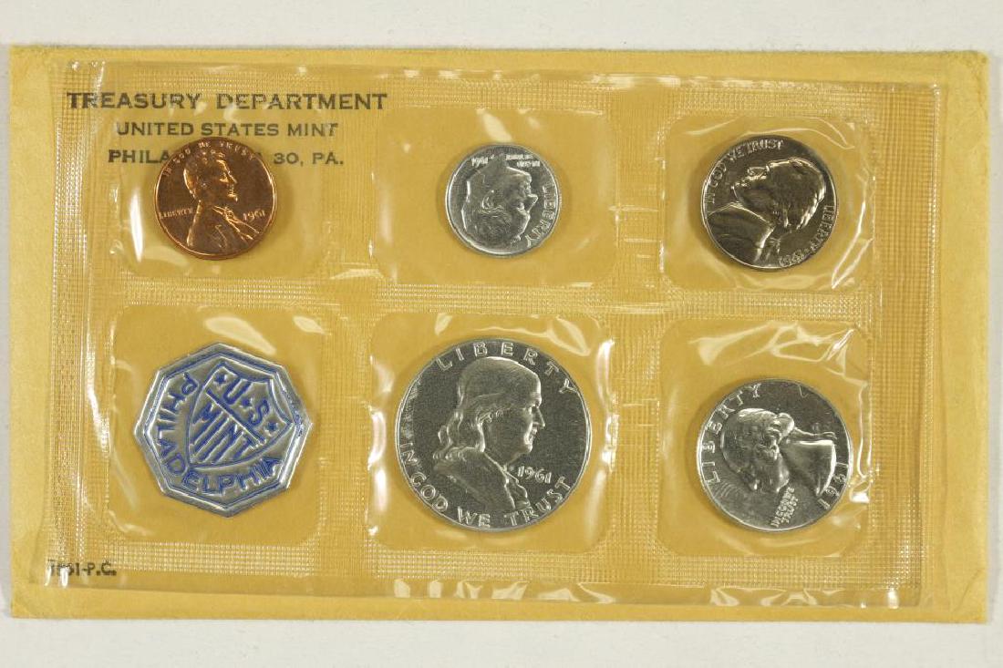 1961 US SILVER PROOF SET (WITH ENVELOPE) (1 of 2)