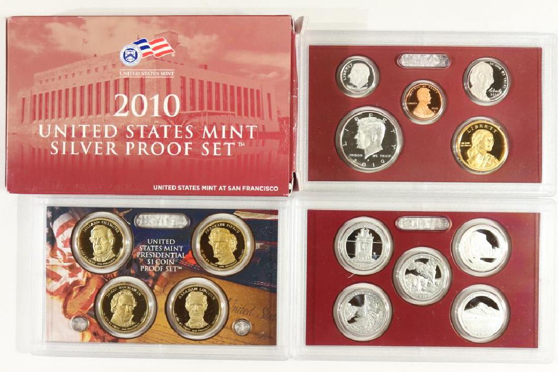 2010 US SILVER PROOF SET (WITH BOX) 14 PIECES (1 of 2)