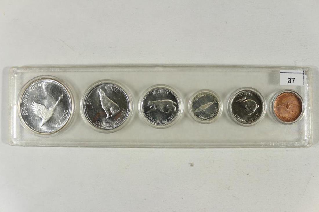 1967 CANADA FLYING GOOSE SILVER (PF LIKE) SET (1 of 2)