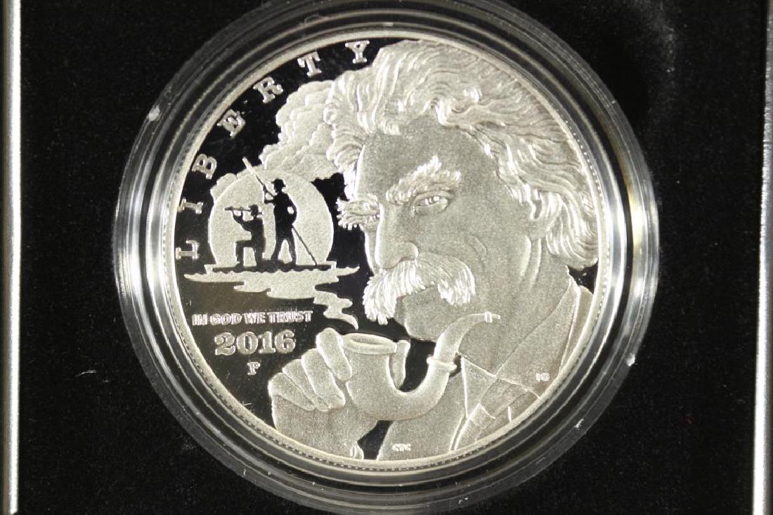 2016-P MARK TWAIN COMMEMORATIVE PROOF SILVER $ (1 of 3)