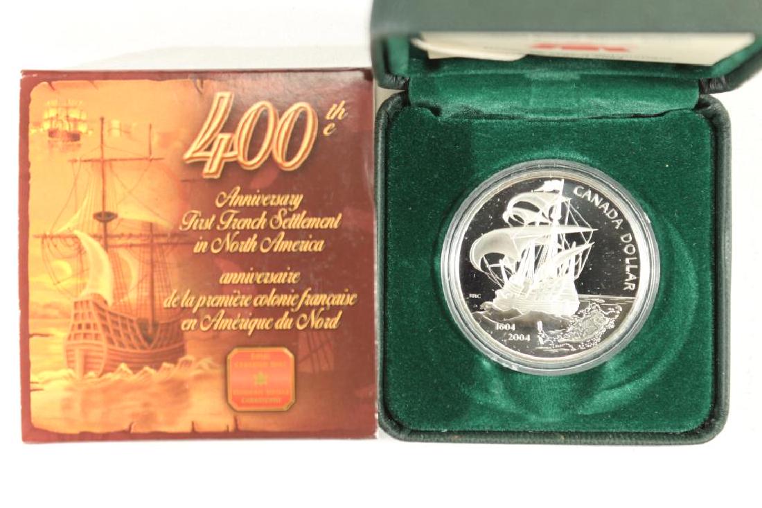 2004 CANADA PROOF SILVER DOLLAR 400TH ANNIVERSARY (1 of 3)