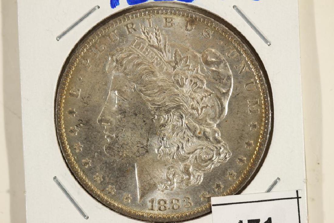 1883-O MORGAN SILVER DOLLAR BRILLIANT UNC (1 of 2)