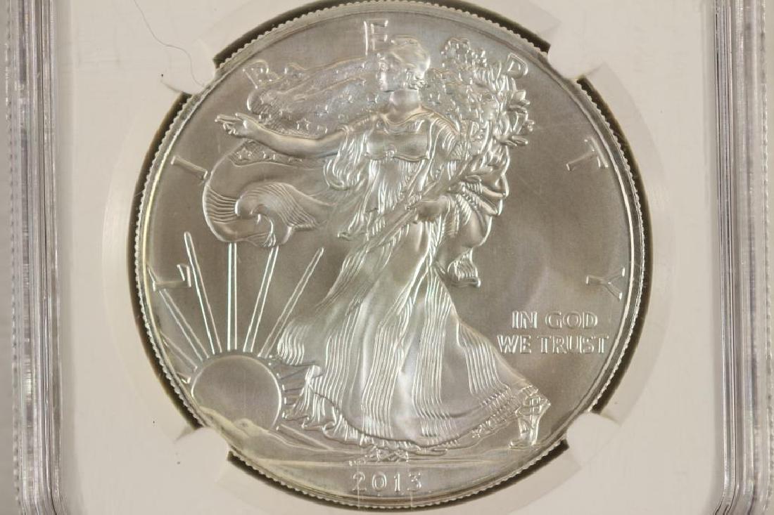 2013 AMERICAN SILVER EAGLE NGC MS69 1ST RELEASES (1 of 3)