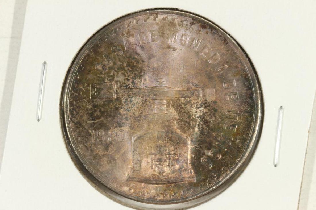 1980 MEXICO 1 ONZA (OUNCE) SILVER COIN TONING (1 of 2)