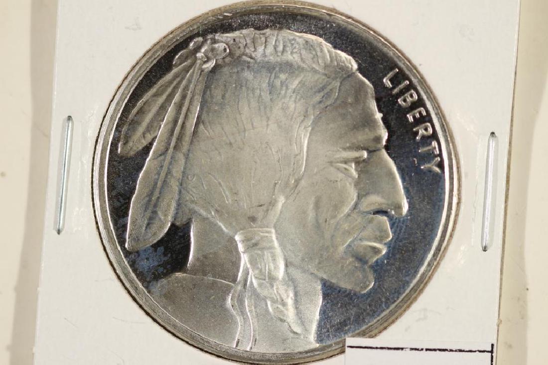 1 TROY OZ .999 FINE SILVER PROOF ROUND INDIAN (1 of 2)