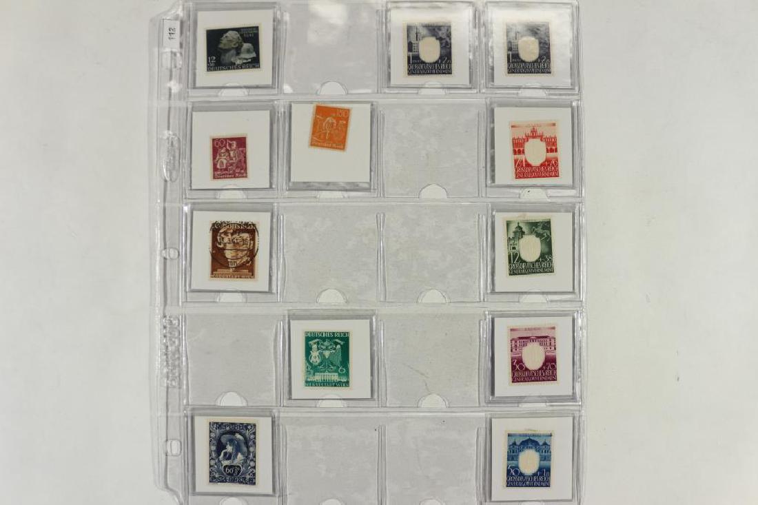 18 ASSORTED WWII GERMAN STAMPS MOSTLY UNUSED (1 of 2)