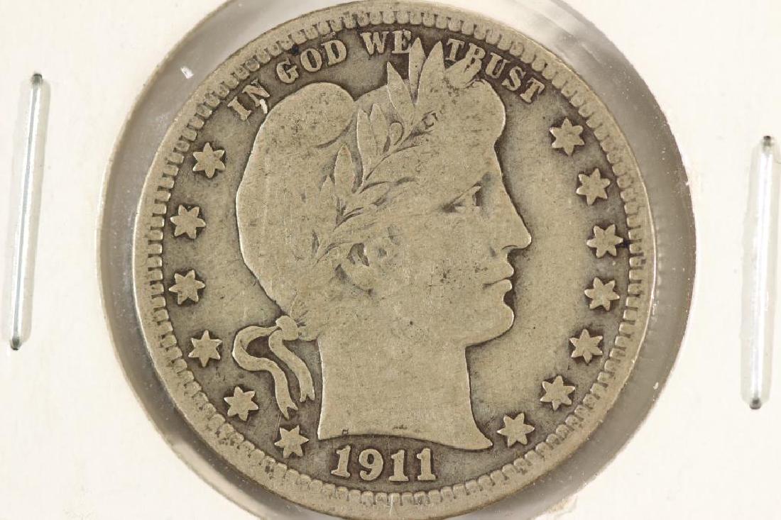 1911 BARBER QUARTER VERY GOOD (1 of 2)