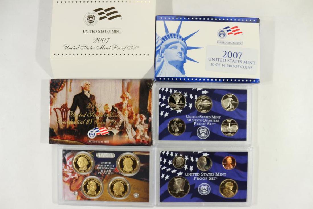 COMPLETE 2007 US PROOF SET (WITH BOX) 14 PIECES (1 of 2)