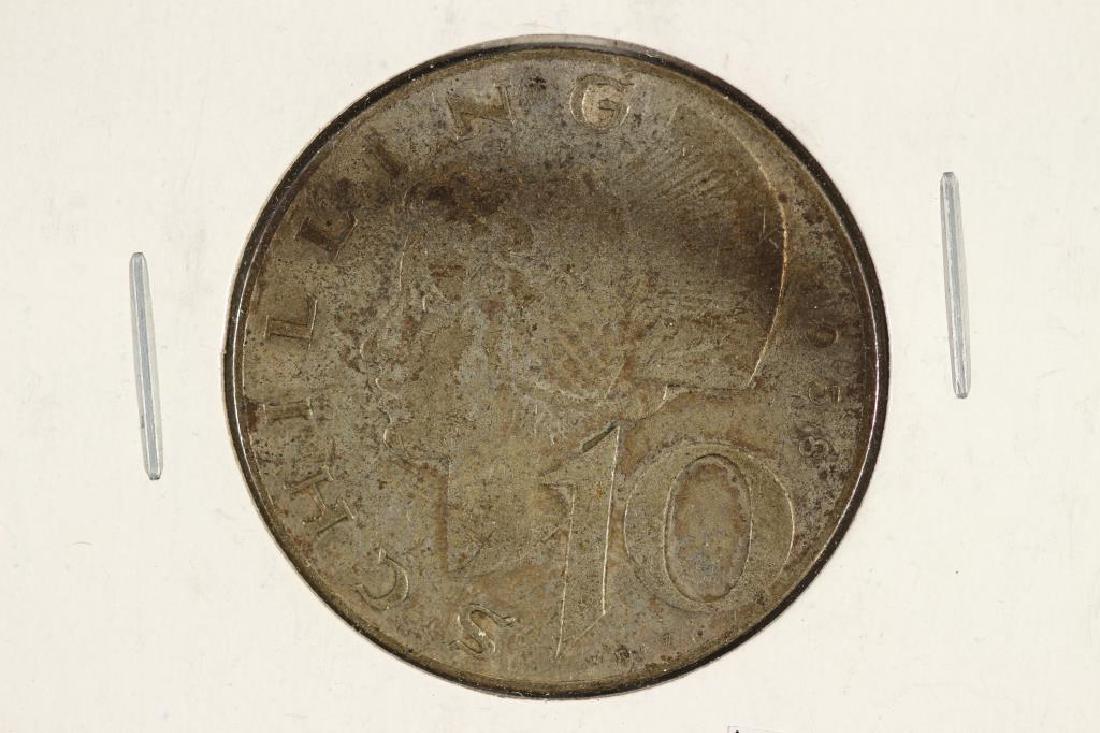 1958 AUSTRIA SILVER 10 SCHILLINGS .1543 OZ. ASW (1 of 2)