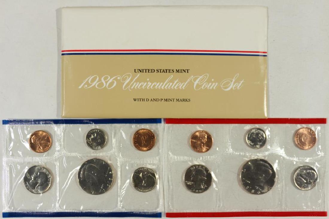1986 US MINT SET (UNC) P/D (WITH ENVELOPE) (1 of 2)