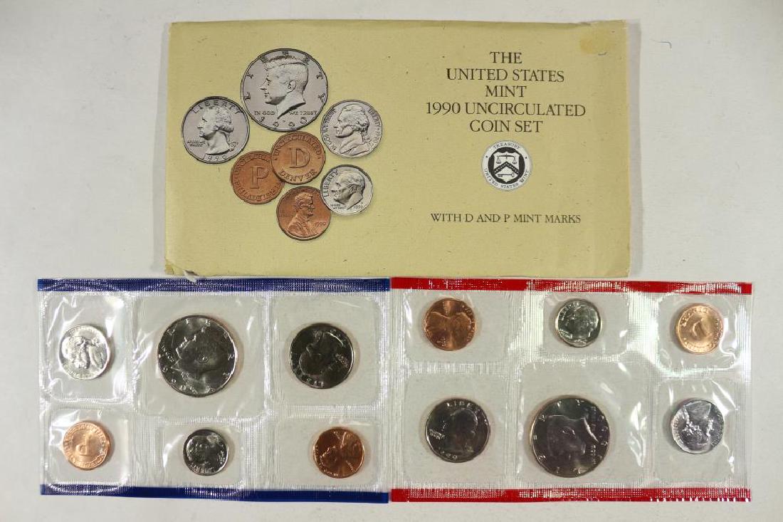 1990 US MINT SET (UNC) P/D (WITH ENVELOPE) (1 of 2)