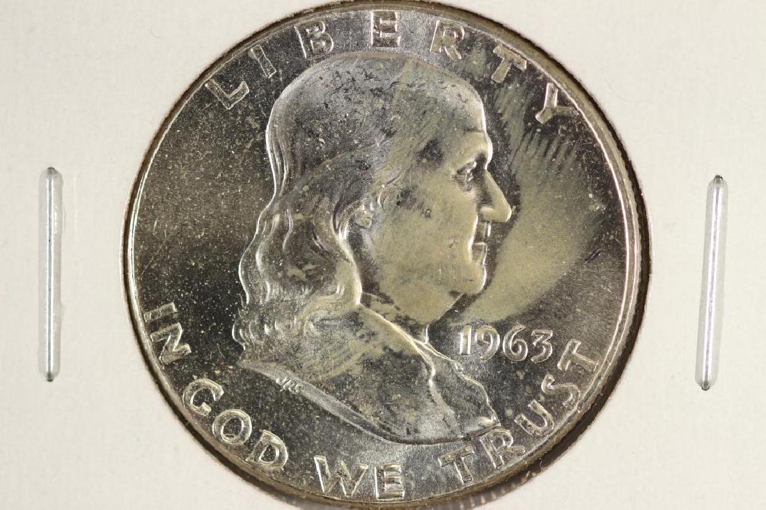 1963 FRANKLIN HALF DOLLAR BU (1 of 2)