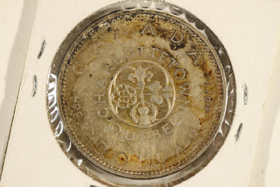 1964 CANADA CHARLOTTETOWN SILVER DOLLAR TONED (1 of 2)