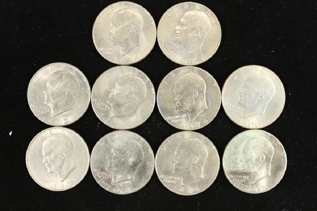 10 ASSORTED IKE DOLLARS (1 of 2)