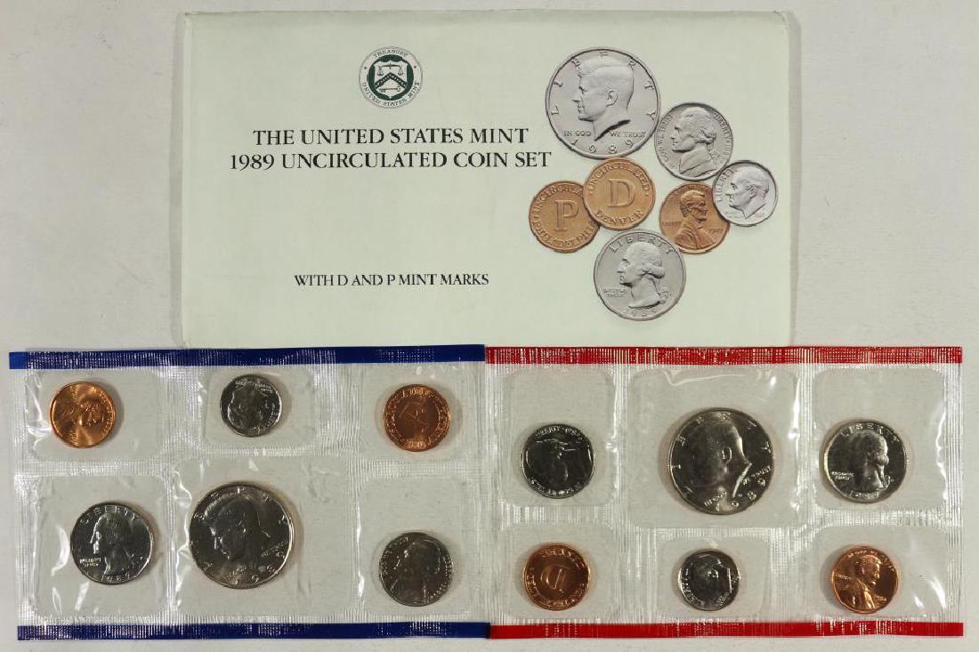 1989 US MINT SET (UNC) P/D (WITH ENVELOPE) (1 of 2)