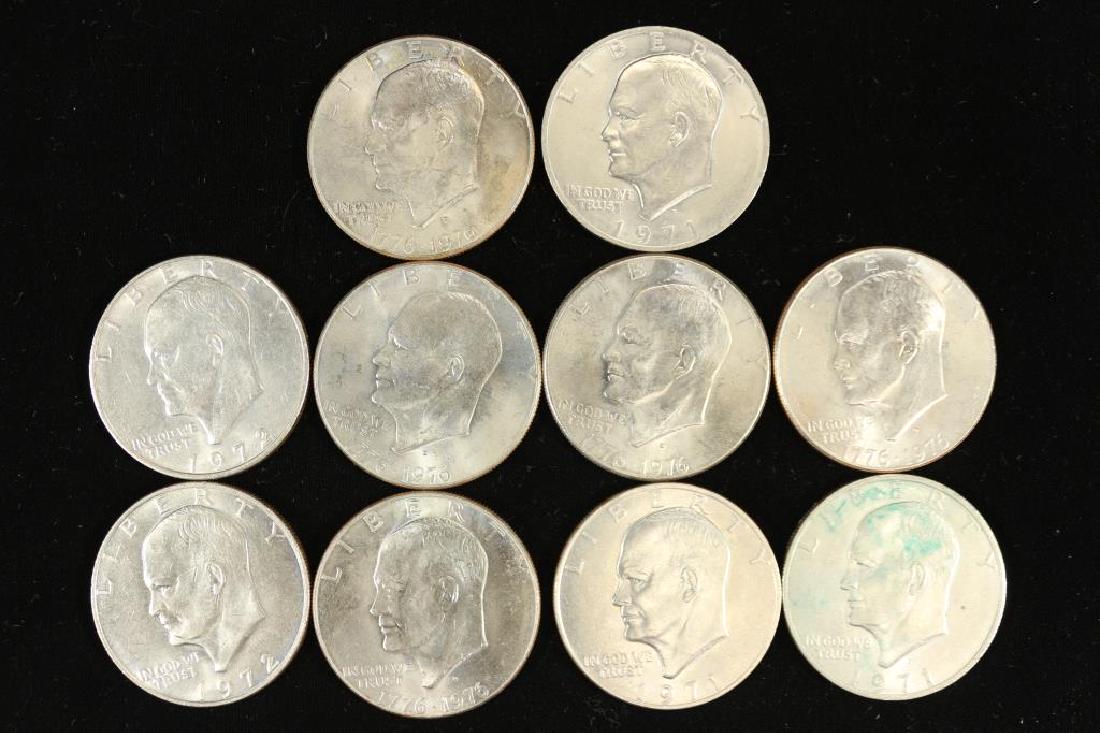 10 ASSORTED IKE DOLLARS (1 of 2)