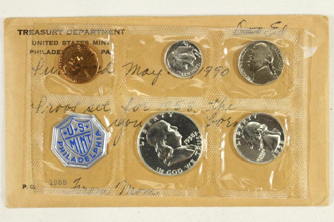 1958 US SILVER PROOF SET (WITH ENVELOPE) (1 of 2)