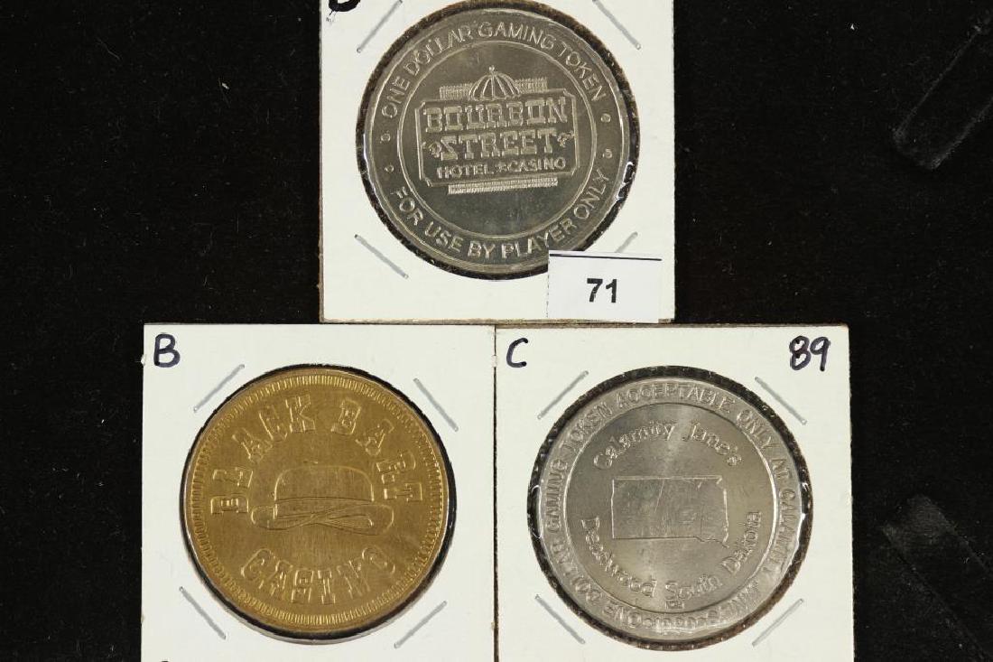 3 ASSORTED $1 GAMING TOKENS BOURBON STREET (1 of 2)