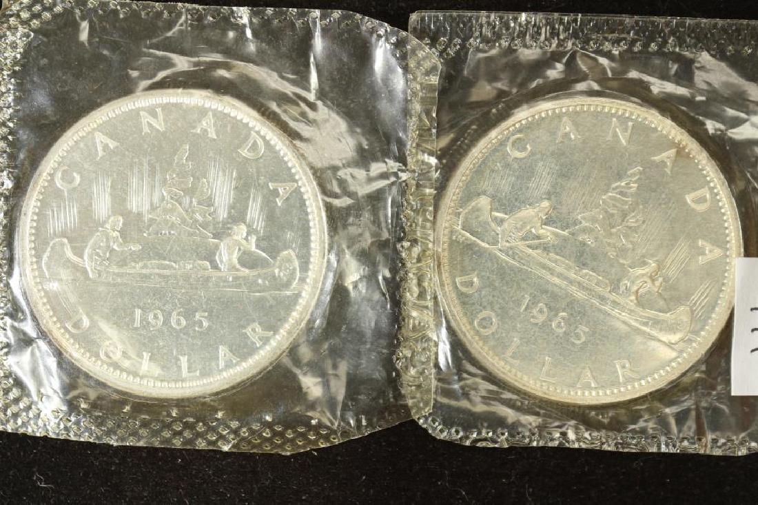 2-1965 CANADA SILVER DOLLARS BU (1 of 2)