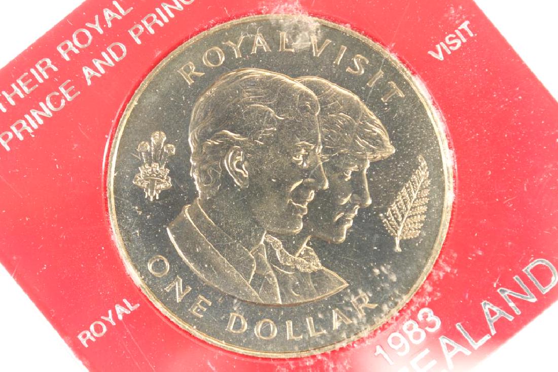 1983 NEW ZEALAND $1 UNC ROYAL VISIT OF THE PRINCE: AND PRINCESS OF WALES