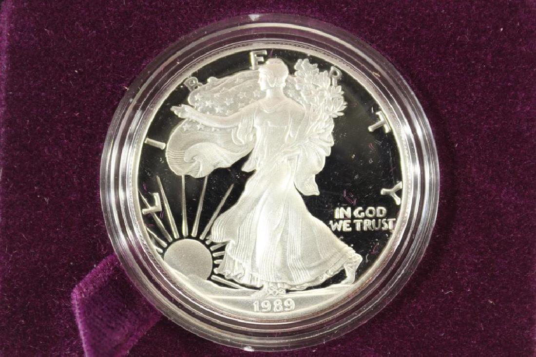 1989-S PROOF AMERICAN SILVER EAGLE (1 of 3)