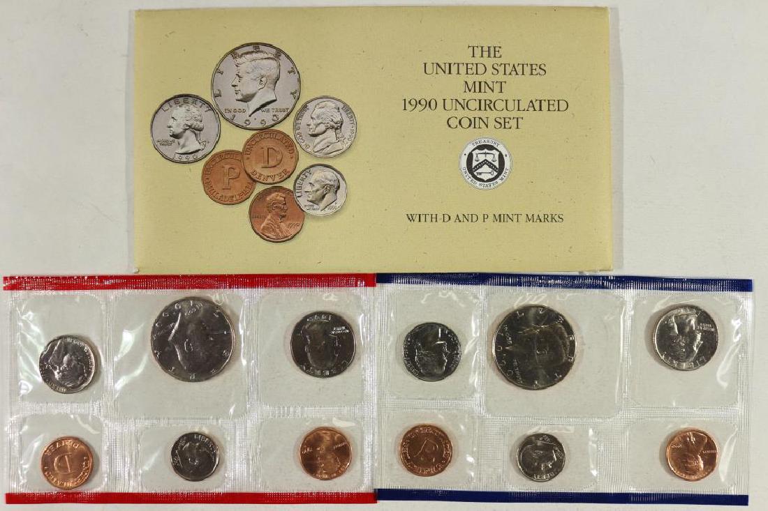 1990 US MINT SET (UNC) P/D (WITH ENVELOPE) (1 of 2)