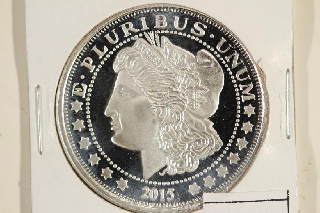 1 TROY OZ .999 FINE SILVER PROOF ROUND 2015 MORGAN: EAGLE
