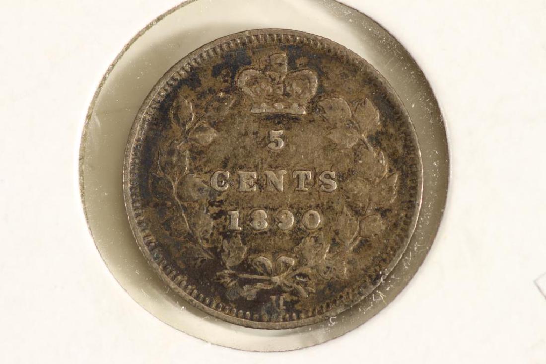 1890-H CANADA SILVER 5 CENT (1 of 2)