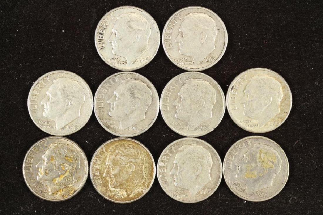 10 ASSORTED SILVER ROOSEVELT DIMES (1 of 2)