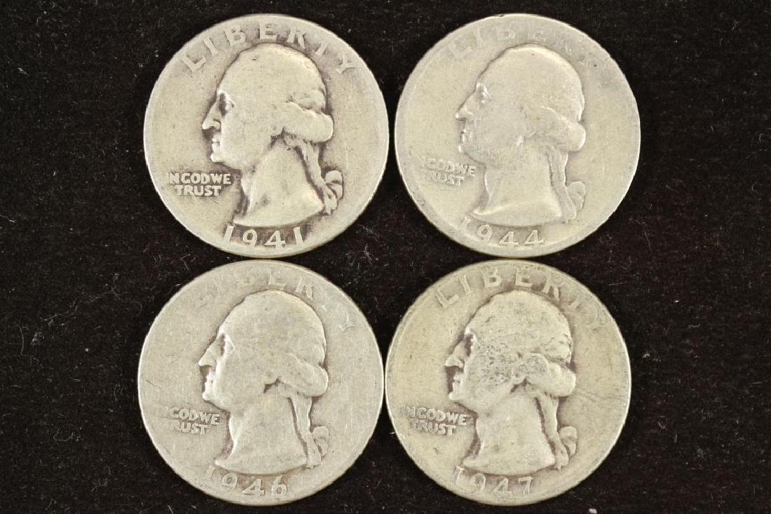 1941,44,46 & 47 WASHINGTON SILVER QUARTERS (1 of 2)