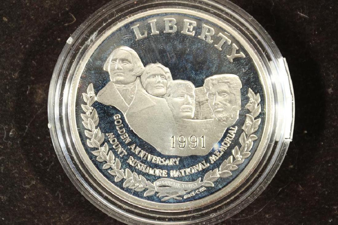 1991-S MT. RUSHMORE PROOF SILVER DOLLAR (1 of 2)