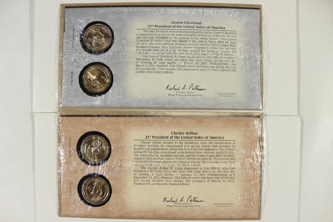 2012-P & D CHESTER ARTHUR & GROVER CLEVELAND: PRESIDENTIAL DOLLARS UNC, ORIGINAL MINT PACKAGING
