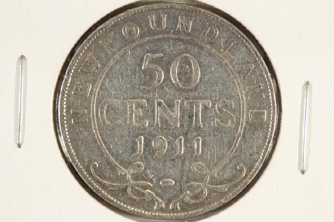 1911 NEWFOUNDLAND SILVER 50 CENTS (1 of 2)