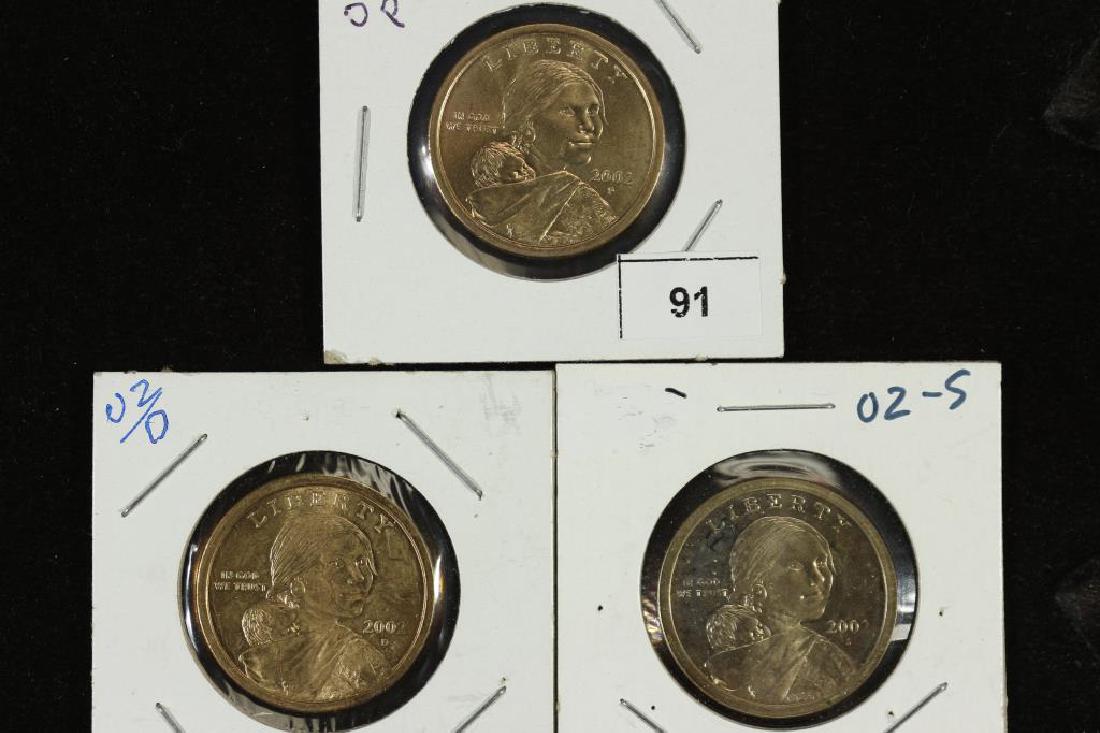 2002-P & D UNC'S & 2000-S PROOF SACAGAWEA DOLLARS (1 of 2)