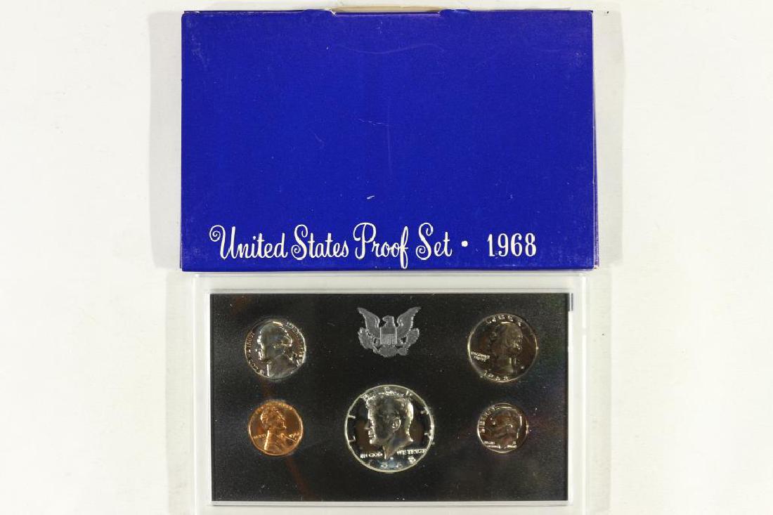 1968 US PROOF SET WITH BOX, 40% SILVER JFK HALF (1 of 2)