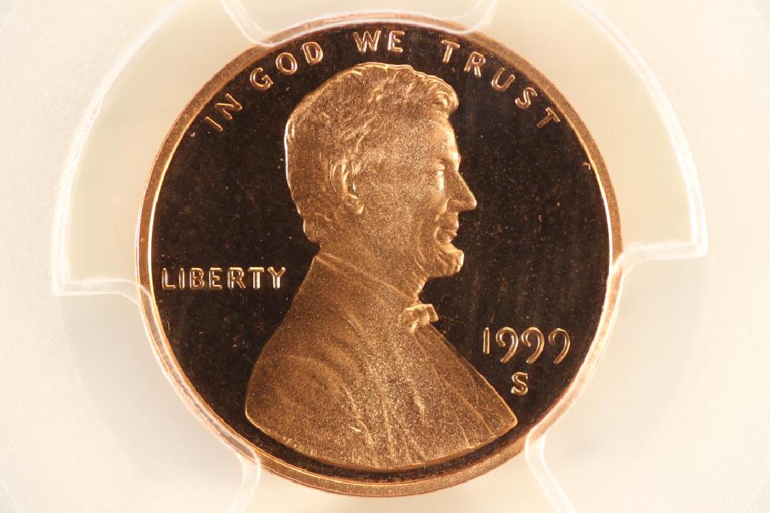 1999-S LINCOLN CENT PCGS PR69RD DCAM (1 of 3)