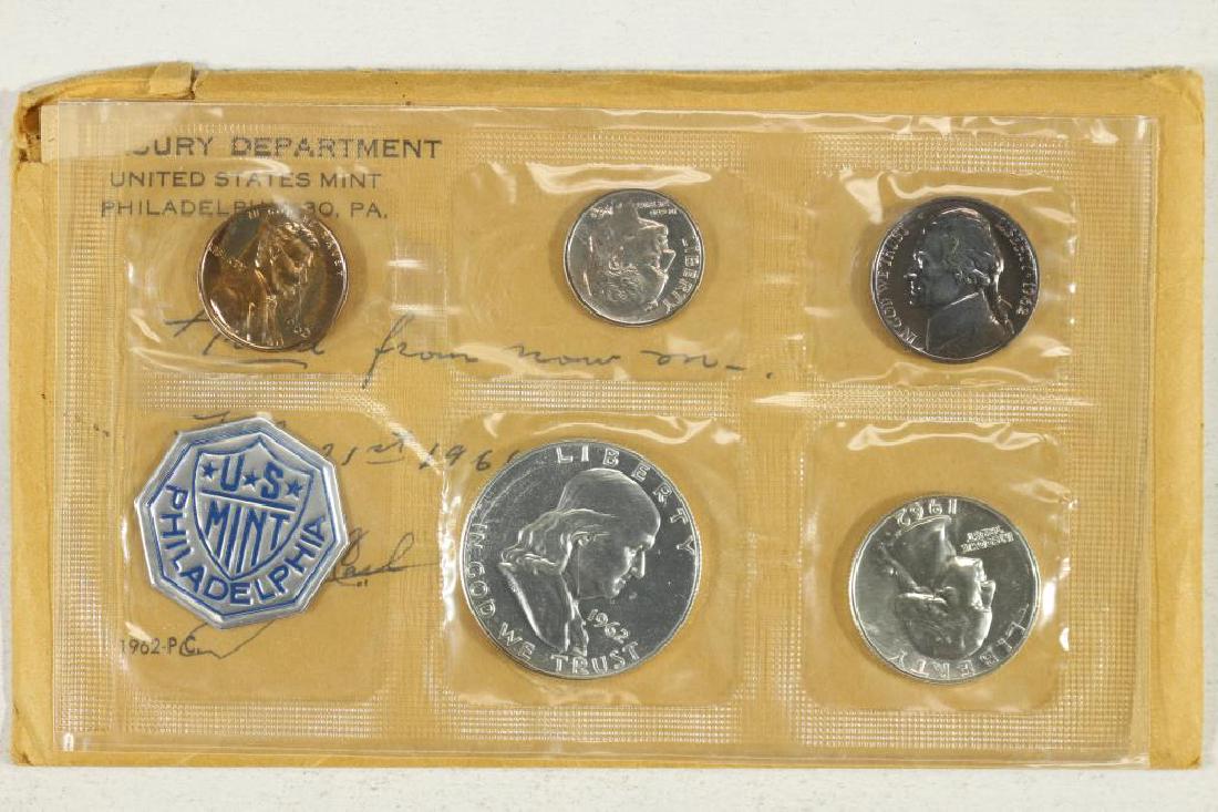1962 US SILVER PROOF SET (WITH ENVELOPE) (1 of 2)