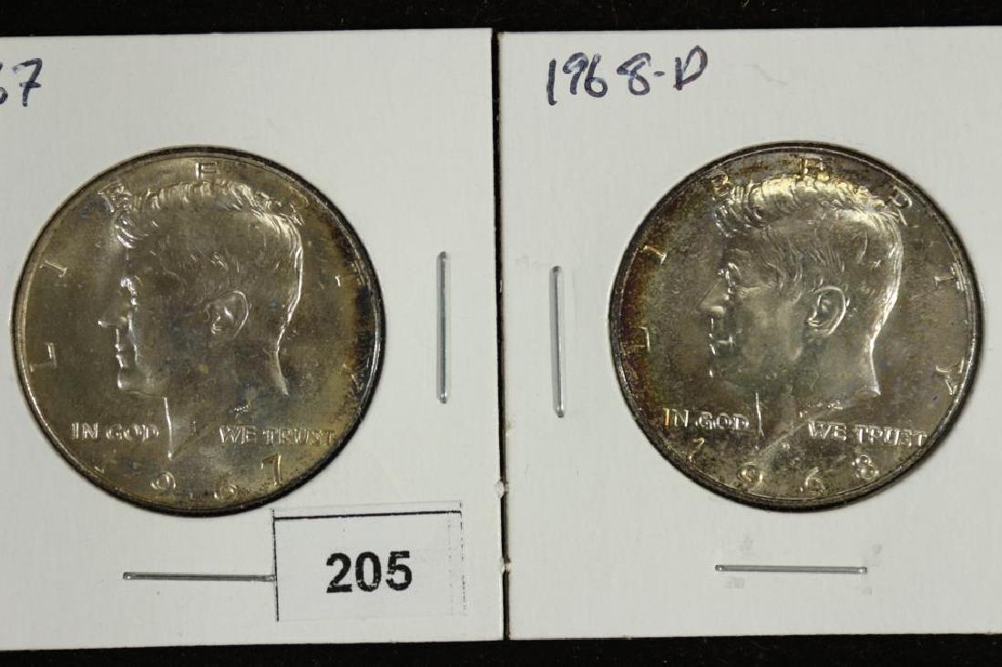 1967 & 1968D 40 SILVER JOHN F. KENNEDY HALVES BU Sep 26, 2018
