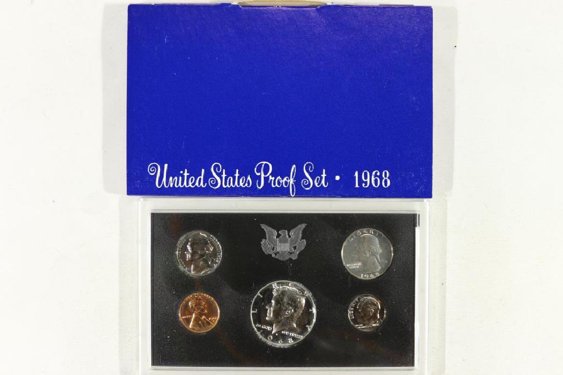 1968 US PROOF SET WITH BOX, 40% SILVER JFK HALF (1 of 2)