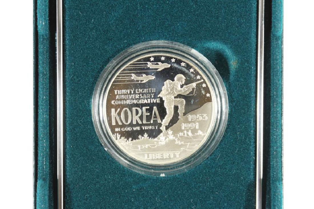 1991-P KOREAN WAR MEMORIAL PROOF SILVER DOLLAR (1 of 3)