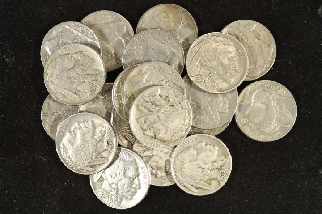 20 ASSORTED 1930'S BUFFALO NICKELS (1 of 1)